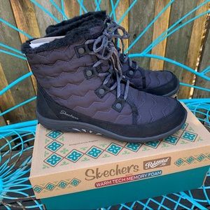 Skechers Black Reggae Fest -Vector Boots Sz 9